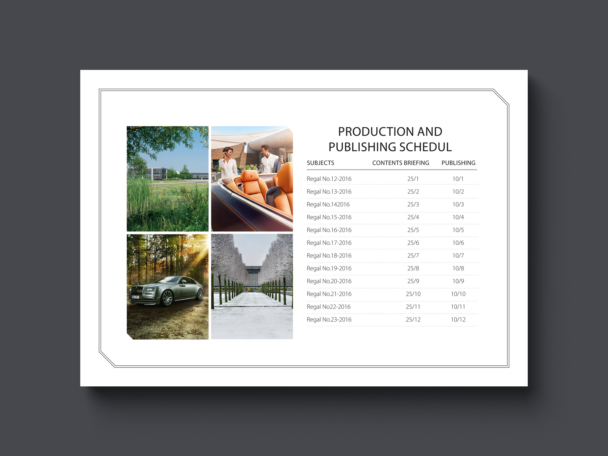 Regal media kit design 2016