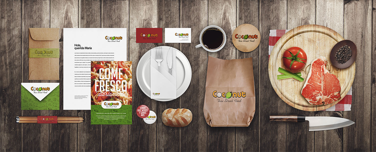 thiết kế logo thương hiệu nhà hàng coconut