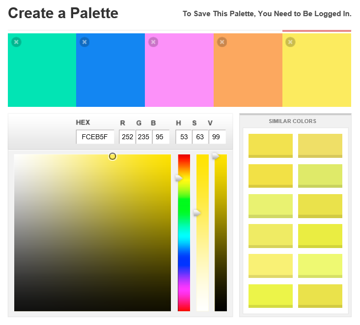 19  Palette Màu giúp Thiết kế Web dễ dàng hơn