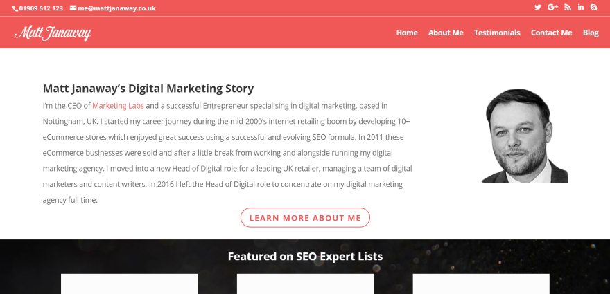 15 Ví dụ về trang Web của các Công Ty Tiếp thị Được xây dựng bởi Divi 