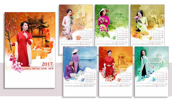 thiết kế lịch độc quyền 2020